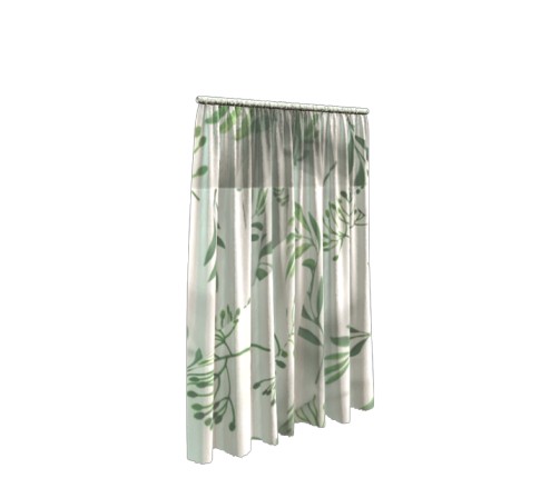 3D Curtain based in Low Poly style